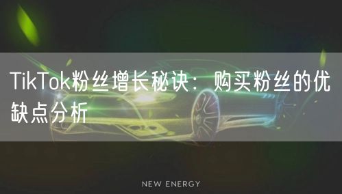 TikTok粉丝增长秘诀：购买粉丝的优缺点分析