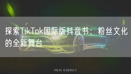 探索TikTok国际版抖音书:粉丝文化的全新舞台