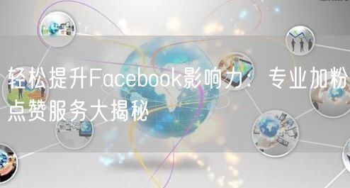 轻松提升Facebook影响力：专业加粉点赞服务大揭秘