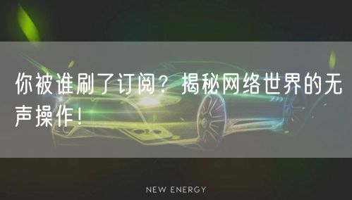 你被谁刷了订阅?揭秘网络世界的无声操作!