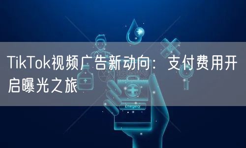 TikTok视频广告新动向:支付费用开启曝光之旅