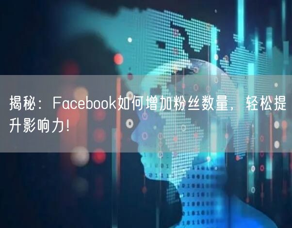 揭秘:Facebook如何增加粉丝数量,轻松提升影响力!