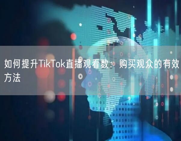 如何提升TikTok直播观看数：购买观众的有效方法