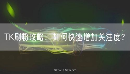 TK刷粉攻略:如何快速增加关注度?