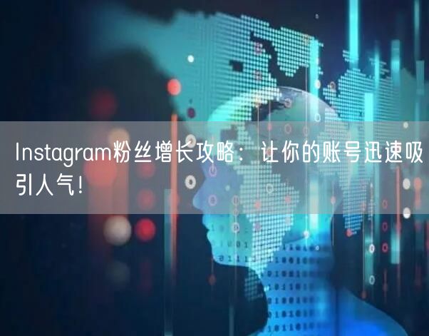 Instagram粉丝增长攻略：让你的账号迅速吸引人气！