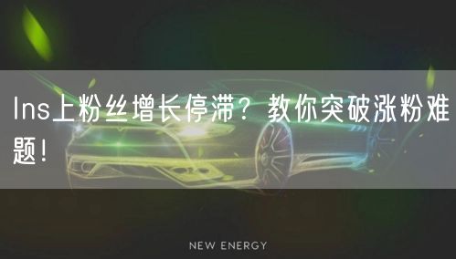 Ins上粉丝增长停滞？教你突破涨粉难题！