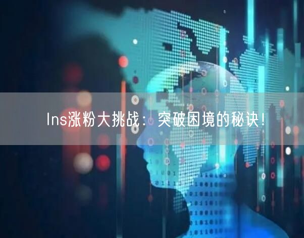 Ins涨粉大挑战：突破困境的秘诀！