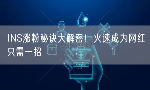 INS涨粉秘诀大解密！火速成为网红只需一招