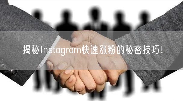 揭秘Instagram快速涨粉的秘密技巧！