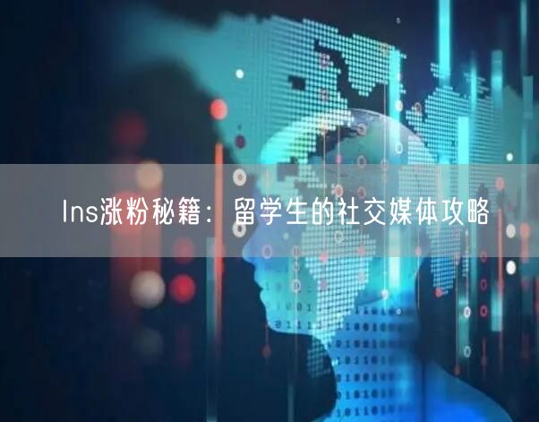 Ins涨粉秘籍：留学生的社交媒体攻略