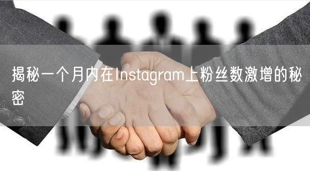揭秘一个月内在Instagram上粉丝数激增的秘密