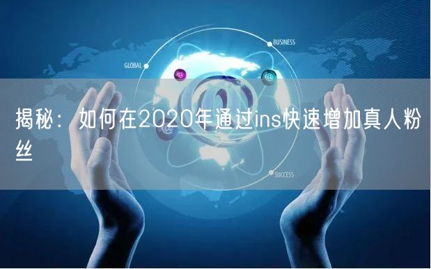 揭秘:如何在2020年通过ins快速增加真人粉丝