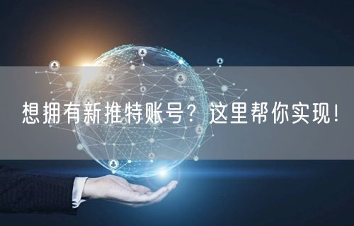 想拥有新推特账号？这里帮你实现！