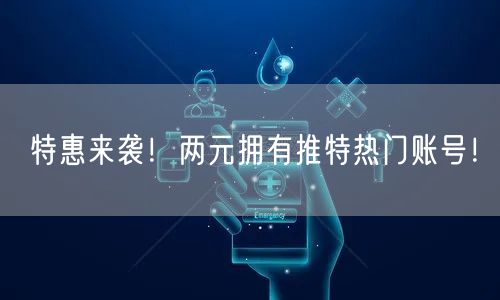 特惠来袭!两元拥有推特热门账号!