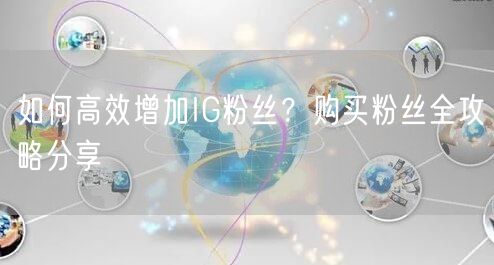 如何高效增加IG粉丝?购买粉丝全攻略分享