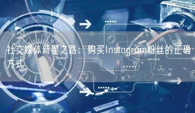 社交媒体新星之路：购买Instagram粉丝的正确方式