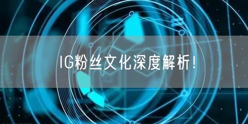 IG粉丝文化深度解析！