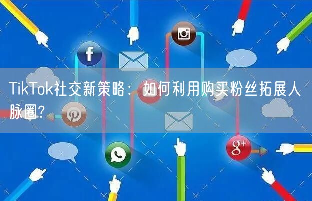TikTok社交新策略：如何利用购买粉丝拓展人脉圈?