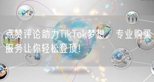 点赞评论助力TikTok梦想，专业购买服务让你轻松登顶！