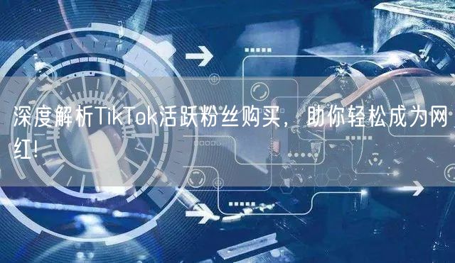 深度解析TikTok活跃粉丝购买，助你轻松成为网红!
