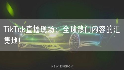 TikTok直播现场:全球热门内容的汇集地!